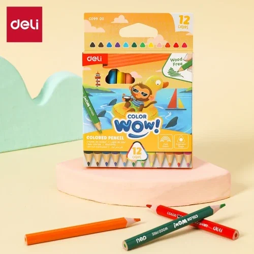 6a0339924ae82.webp Deli Pencil Wow 12 Colors - Image 1