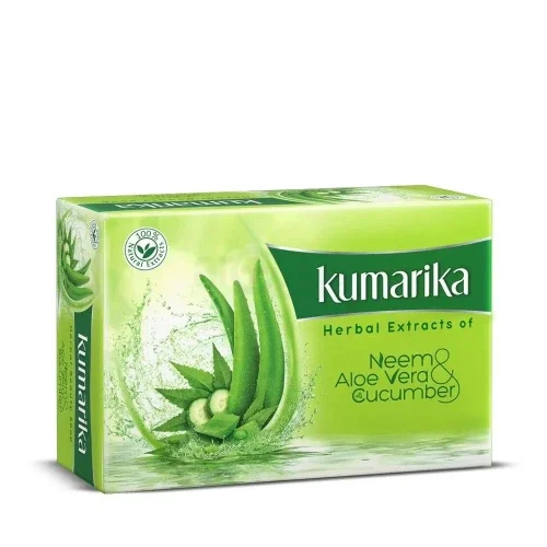 6a2531d037337.webp kumarika Herbal Neem & Aloe Vera Soap 100g - Image 1